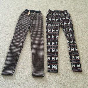 Bundle of 2 Warm Pants Legging for Girls